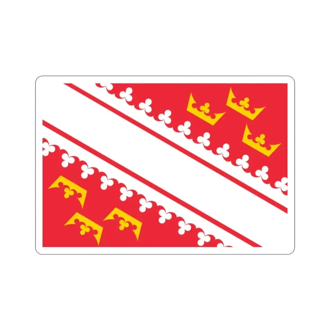 Flag of Alsace France STICKER Vinyl Die-Cut Decal - The Sticker Space