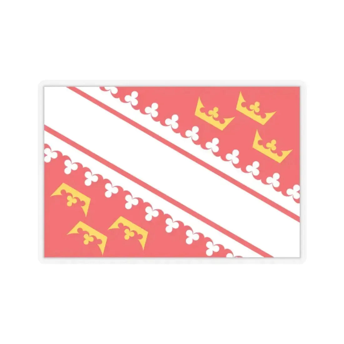 Flag of Alsace France - STICKER Vinyl Kiss-Cut Decal 2 Inch Transparent - The Sticker Space