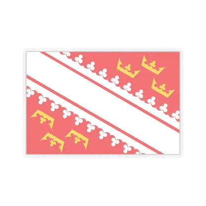 Flag of Alsace France - STICKER Vinyl Kiss-Cut Decal 2 Inch Transparent - The Sticker Space