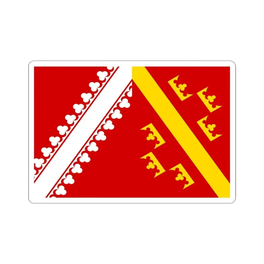Flag of Alsace old (Belgium) STICKER Vinyl Kiss-Cut Decal 6 Inch White - The Sticker Space