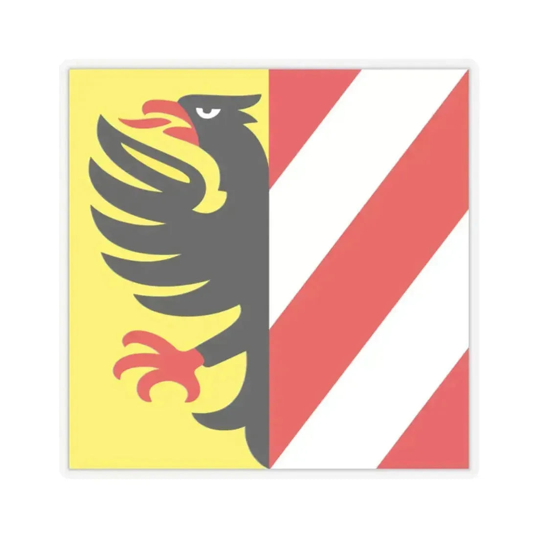 Flag of Altdorf Uri Switzerland - STICKER Vinyl Kiss-Cut Decal 2 Inch Transparent - The Sticker Space