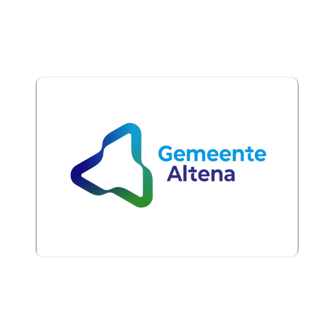 Flag of Altena (Netherlands) (Coat of Arms) STICKER Vinyl Kiss-Cut Decal 3 Inch White - The Sticker Space