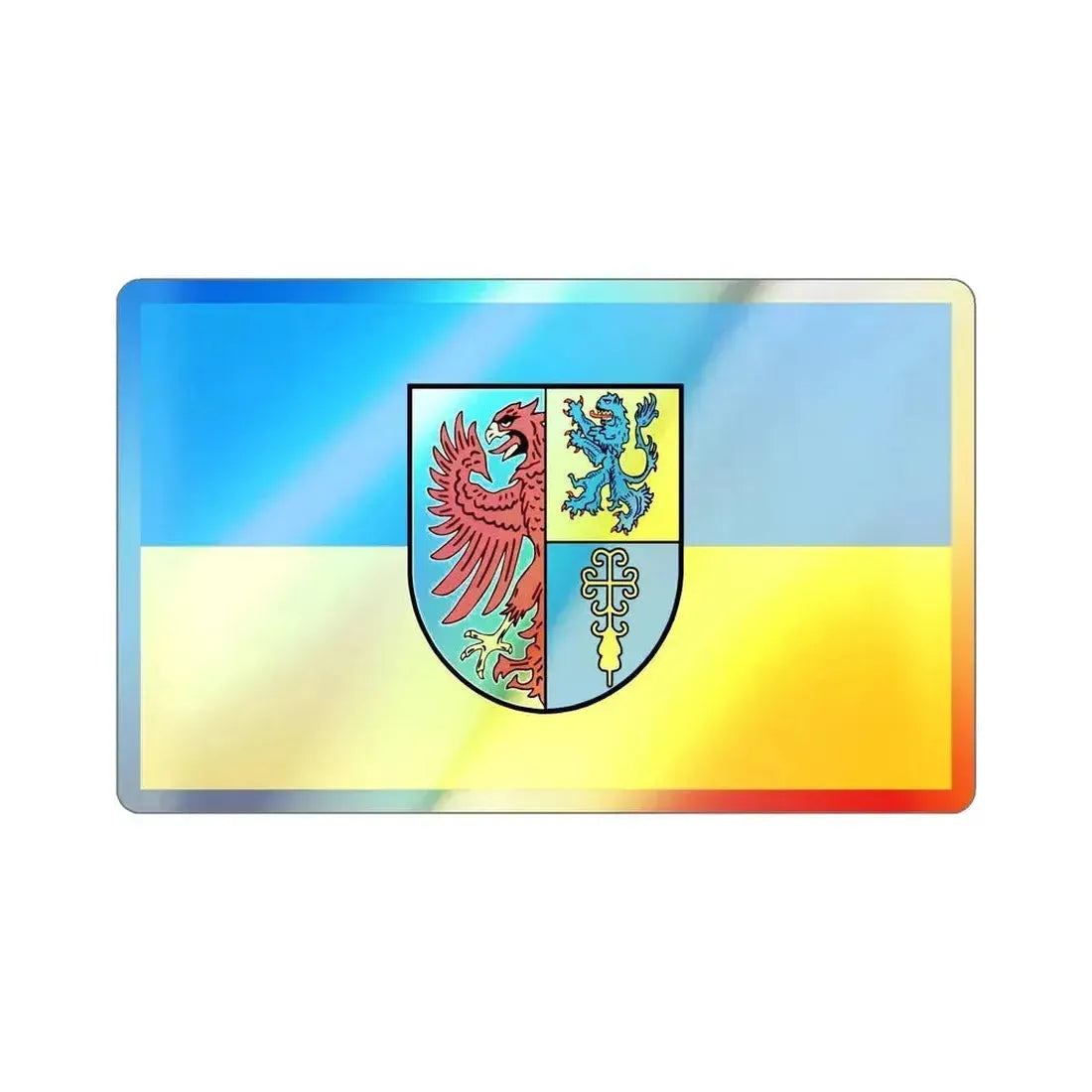 Flag of Altmarkkreis Salzwedel Germany Holographic STICKER Die-Cut Vinyl Decal 4 Inch - The Sticker Space