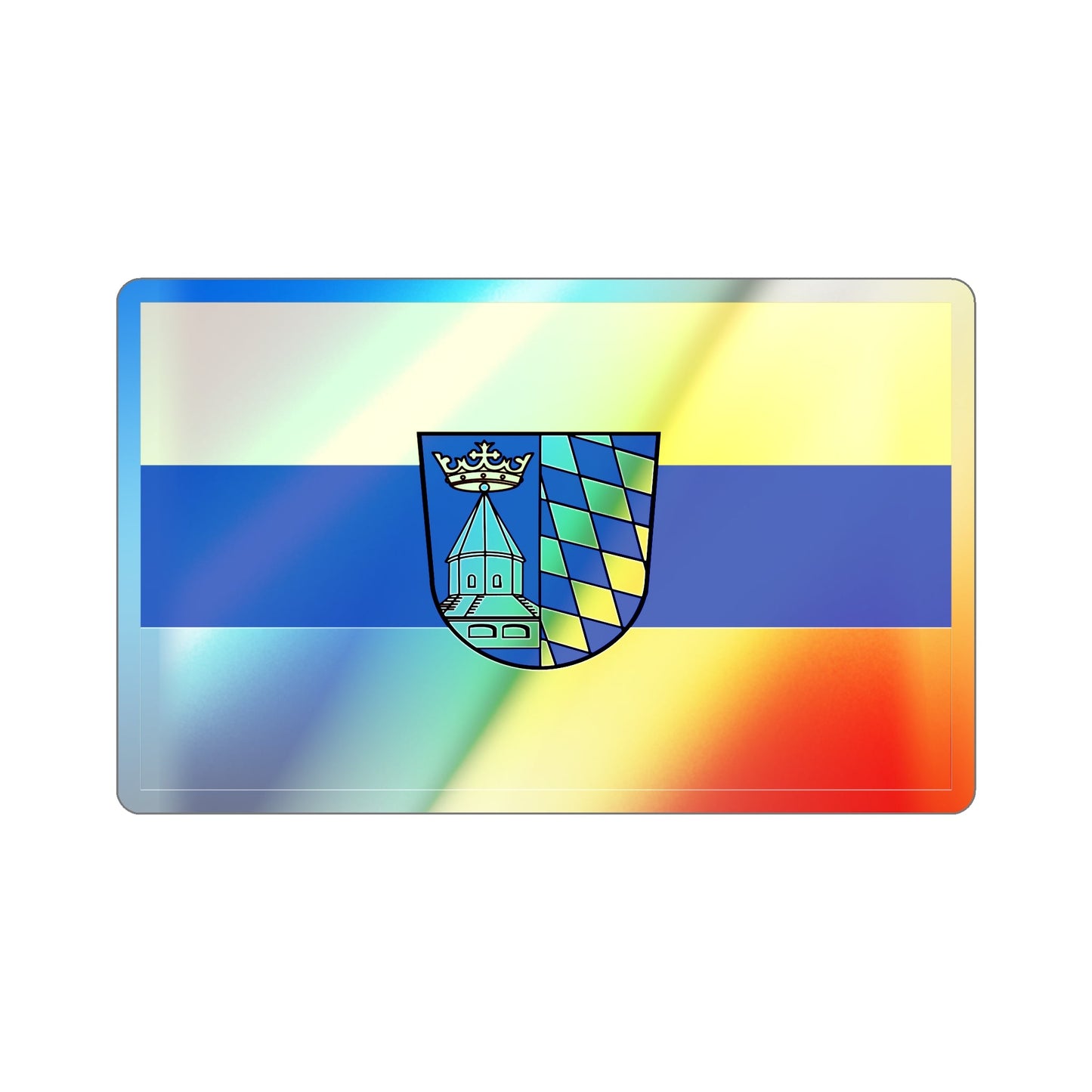 Flag of Altötting Germany Holographic STICKER Die-Cut Vinyl Decal-5 Inch-The Sticker Space