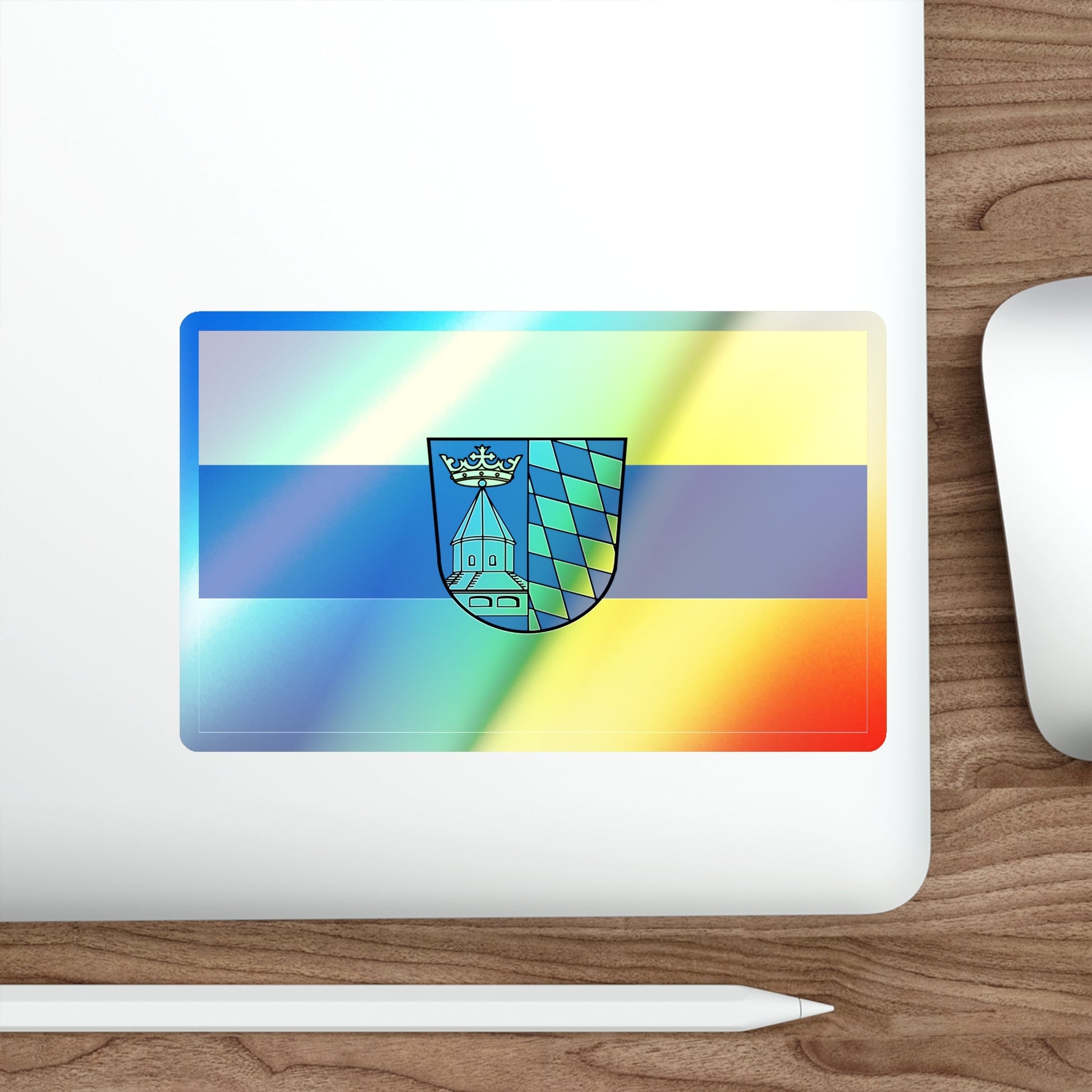 Flag of Altötting Germany Holographic STICKER Die-Cut Vinyl Decal-The Sticker Space