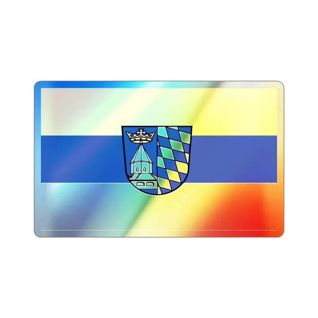 Flag of Altötting Germany Holographic STICKER Die-Cut Vinyl Decal 2 Inch - The Sticker Space