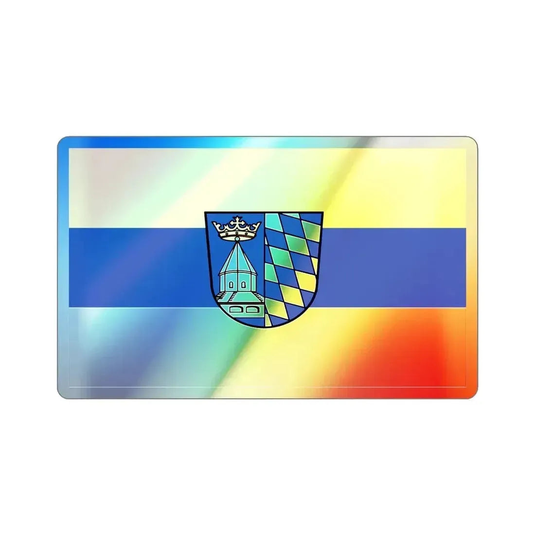 Flag of Altötting Germany Holographic STICKER Die-Cut Vinyl Decal 3 Inch - The Sticker Space