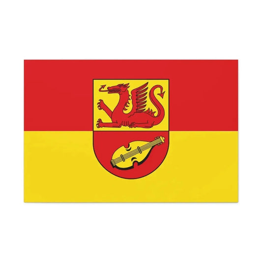 Flag of Alzey Worms Germany - Canvas Wall Art 36" x 24" 1.25" - The Sticker Space