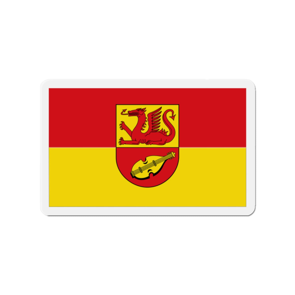 Flag of Alzey Worms Germany - Die-Cut Magnet-2" x 2"-The Sticker Space