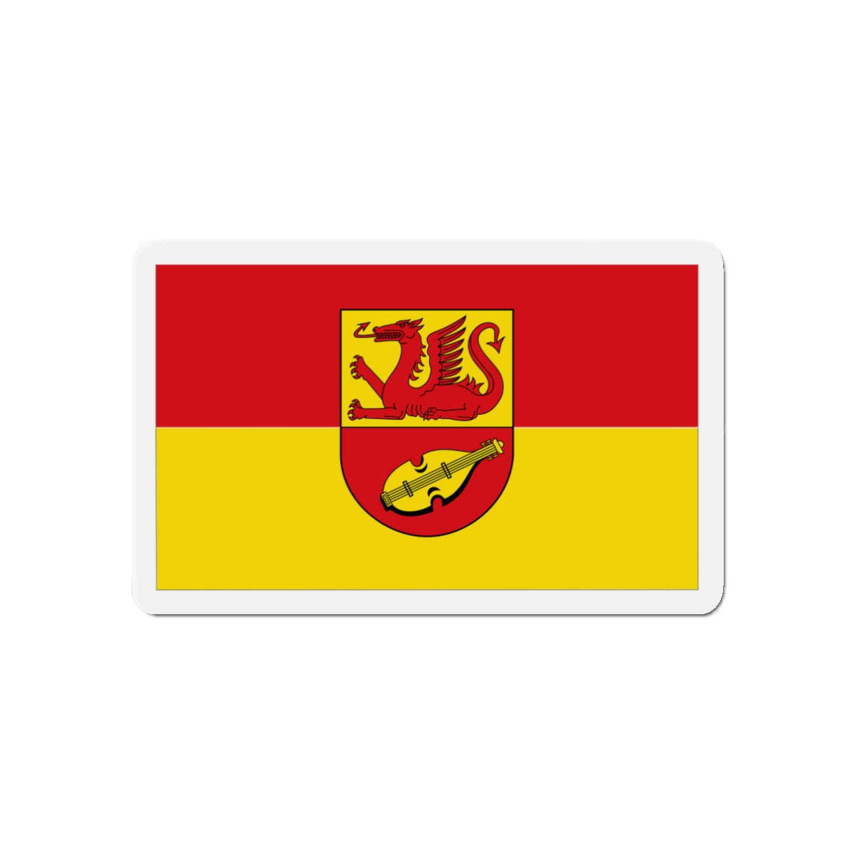 Flag of Alzey Worms Germany - Die-Cut Magnet-3" x 3"-The Sticker Space