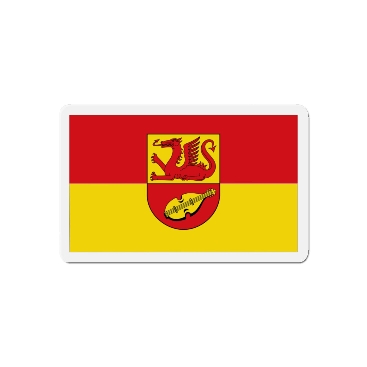 Flag of Alzey Worms Germany - Die-Cut Magnet-4" x 4"-The Sticker Space