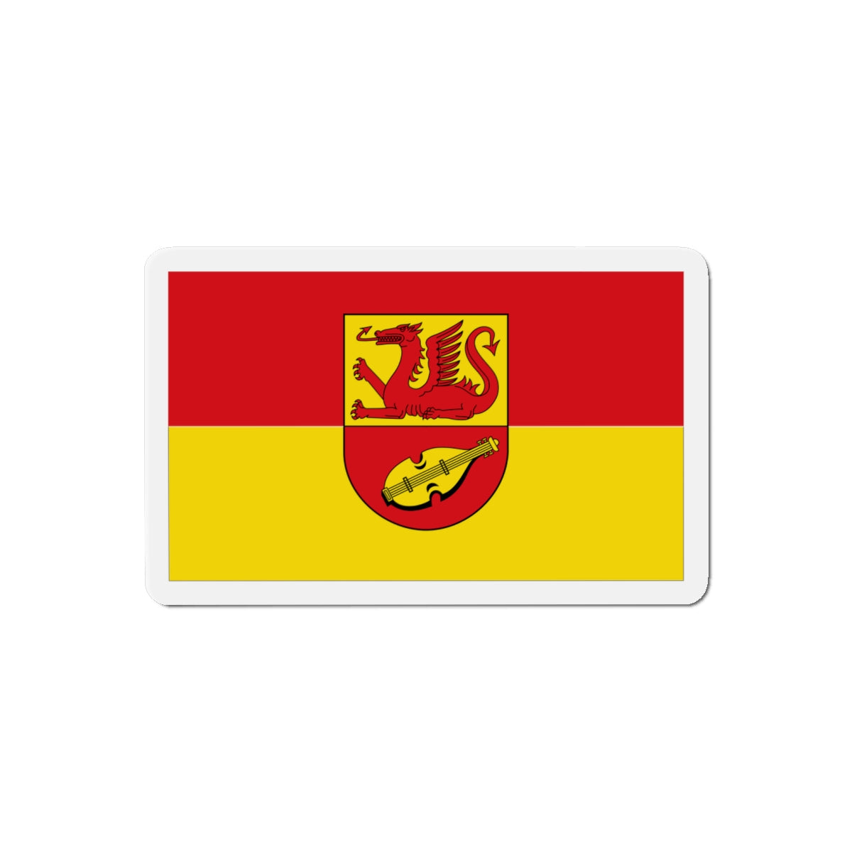 Flag of Alzey Worms Germany - Die-Cut Magnet-6 × 6"-The Sticker Space