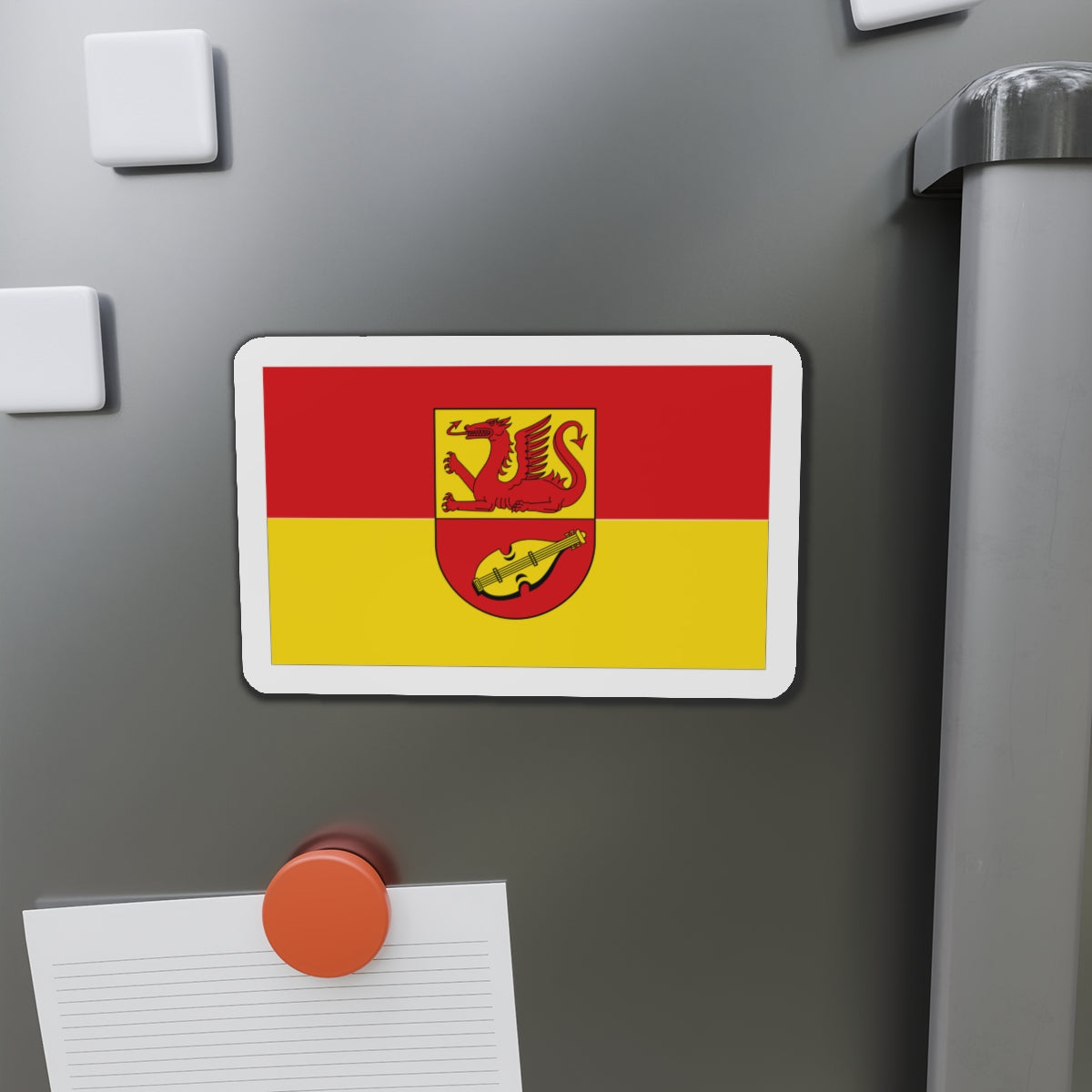 Flag of Alzey Worms Germany - Die-Cut Magnet-The Sticker Space