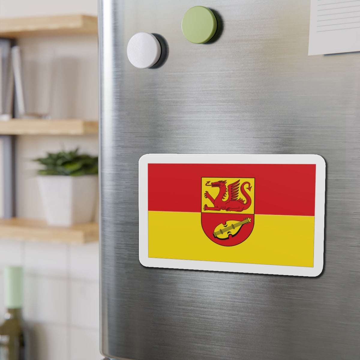 Flag of Alzey Worms Germany - Die-Cut Magnet-The Sticker Space