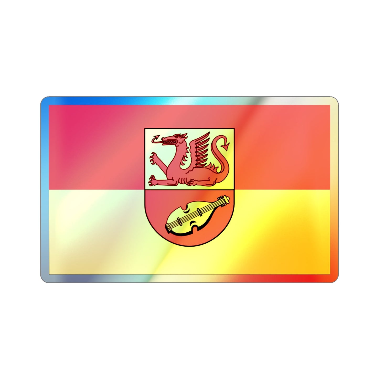 Flag of Alzey Worms Germany Holographic STICKER Die-Cut Vinyl Decal-2 Inch-The Sticker Space