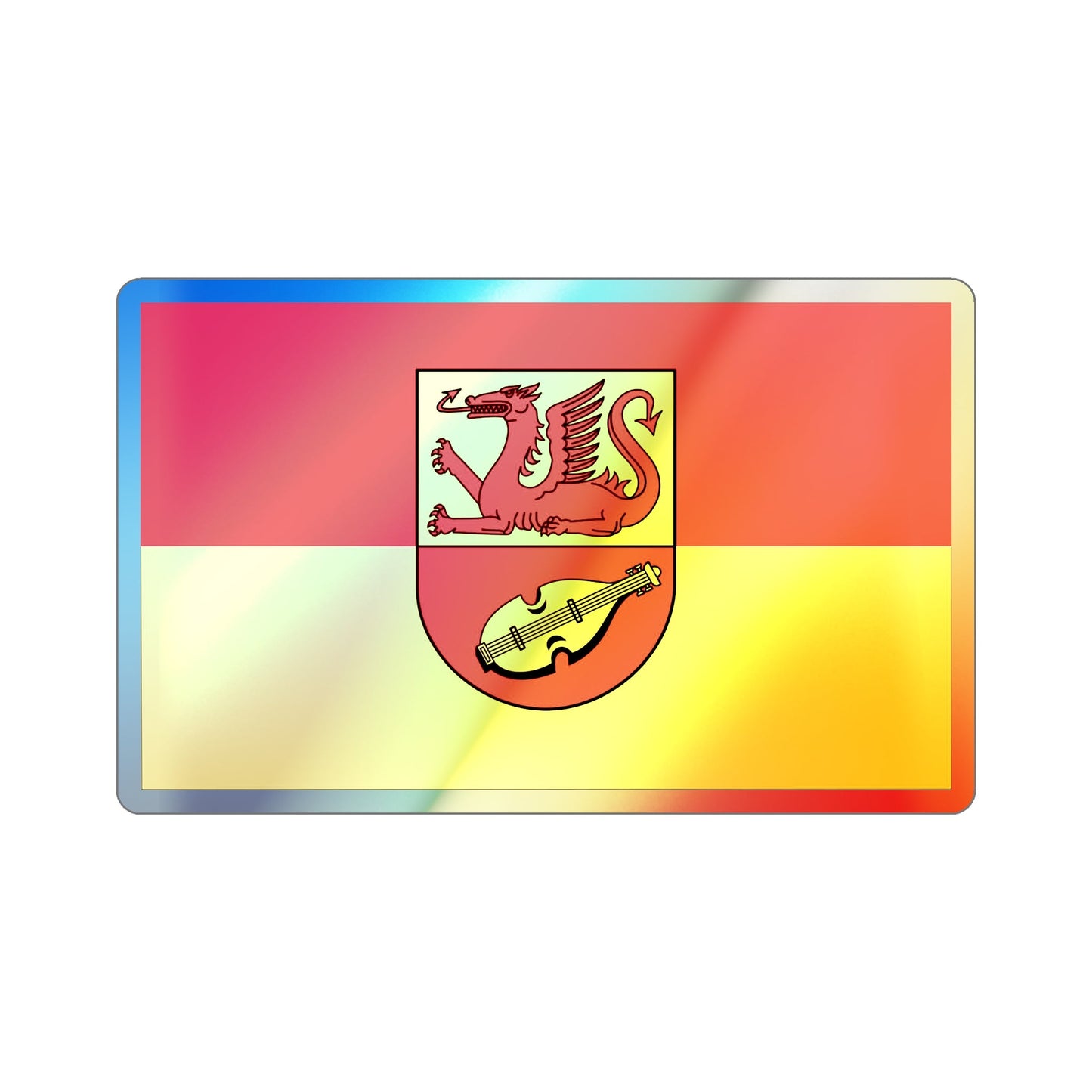 Flag of Alzey Worms Germany Holographic STICKER Die-Cut Vinyl Decal-4 Inch-The Sticker Space