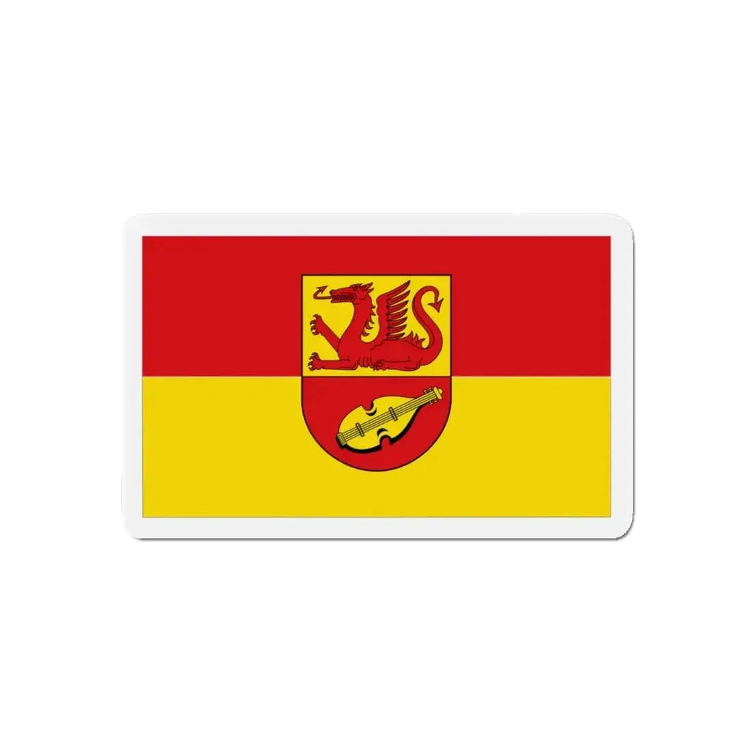 Flag of Alzey Worms Germany - Refrigerator Magnet 4 Inch - The Sticker Space