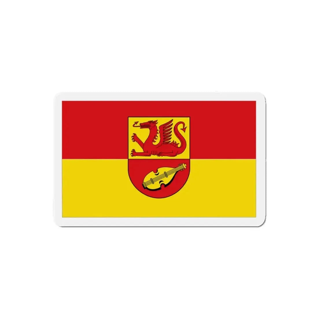 Flag of Alzey Worms Germany - Refrigerator Magnet 5 Inch - The Sticker Space