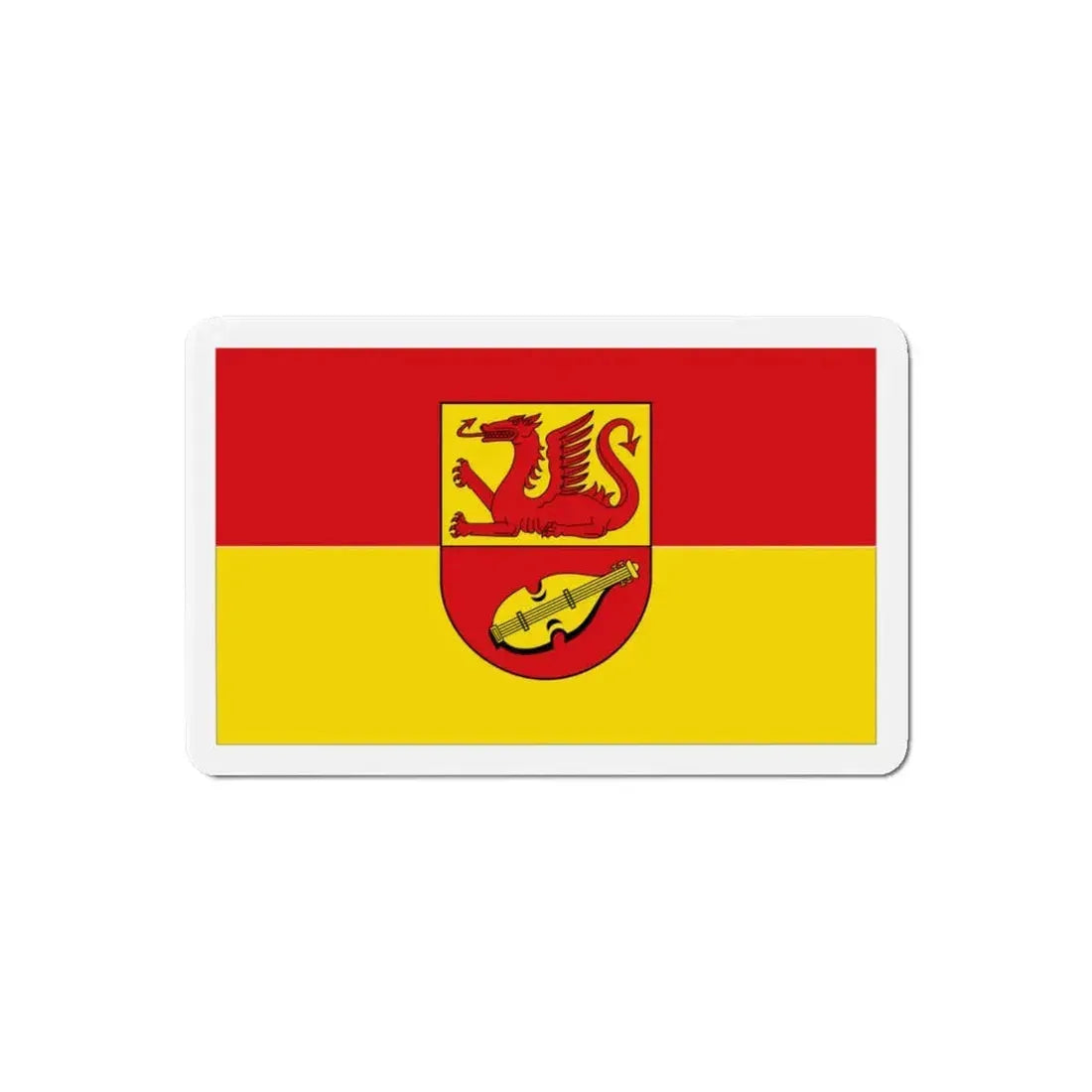 Flag of Alzey Worms Germany - Refrigerator Magnet 6 Inch - The Sticker Space