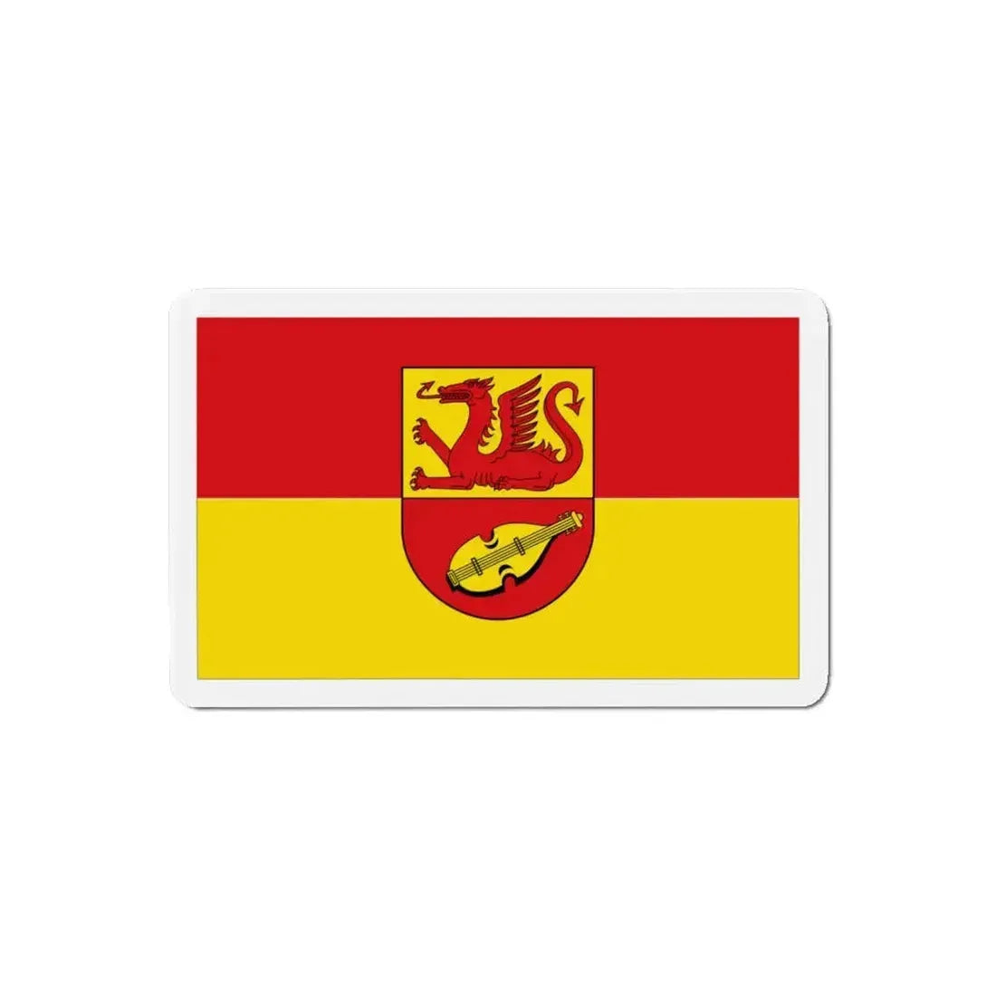 Flag of Alzey Worms Germany - Refrigerator Magnet - The Sticker Space