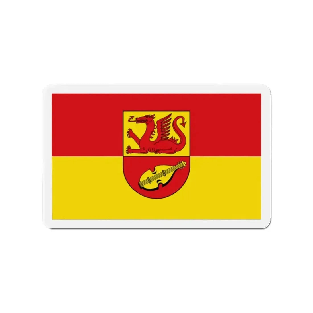 Flag of Alzey Worms Germany - Refrigerator Magnet - The Sticker Space
