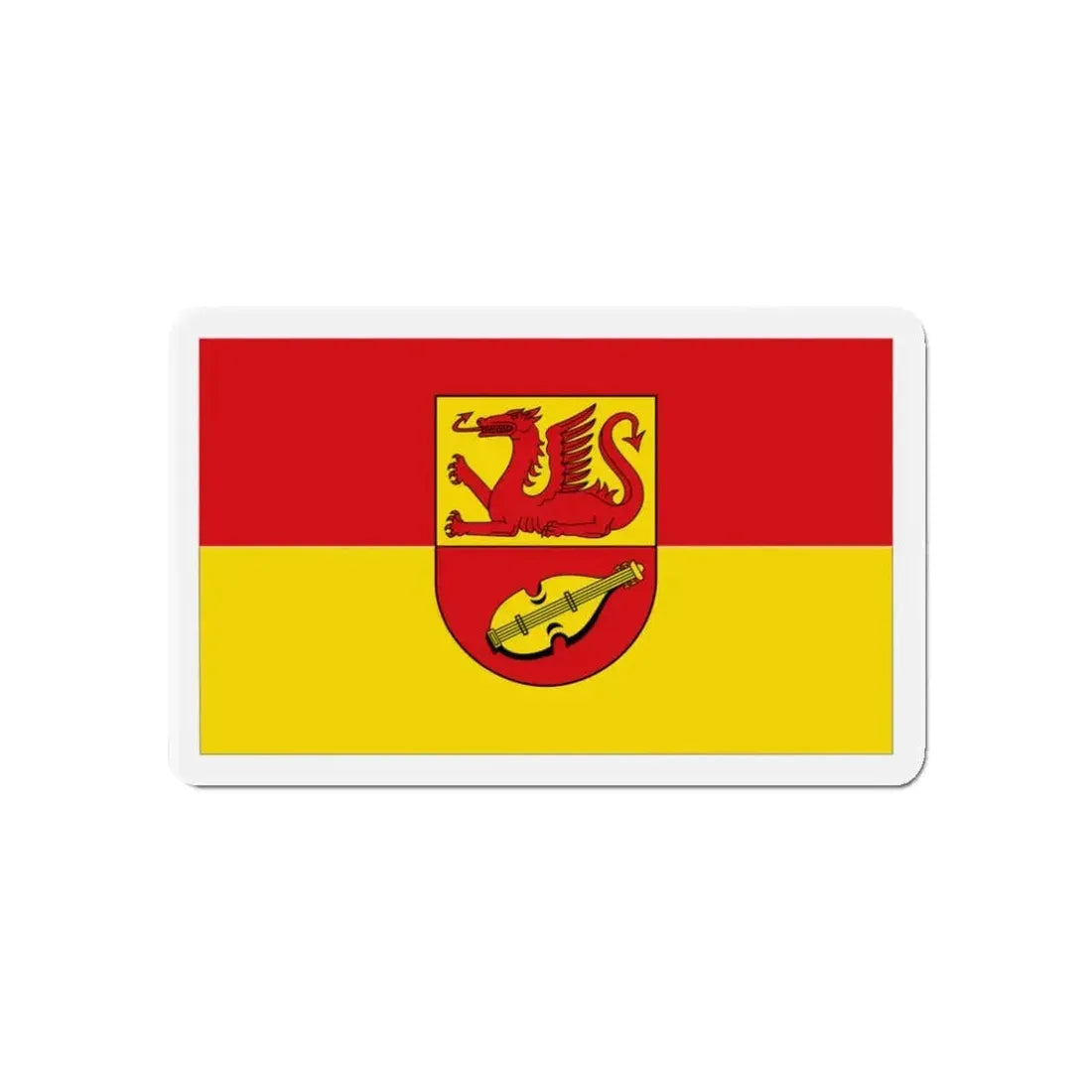Flag of Alzey Worms Germany - Refrigerator Magnet - The Sticker Space