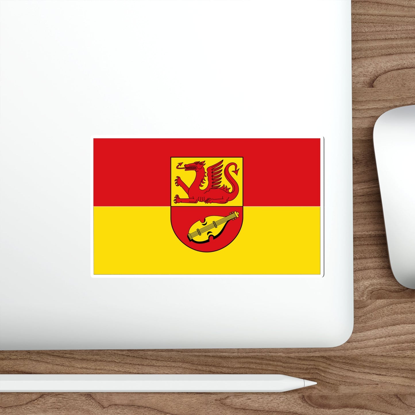 Flag of Alzey Worms Germany STICKER Vinyl Die-Cut Decal-The Sticker Space