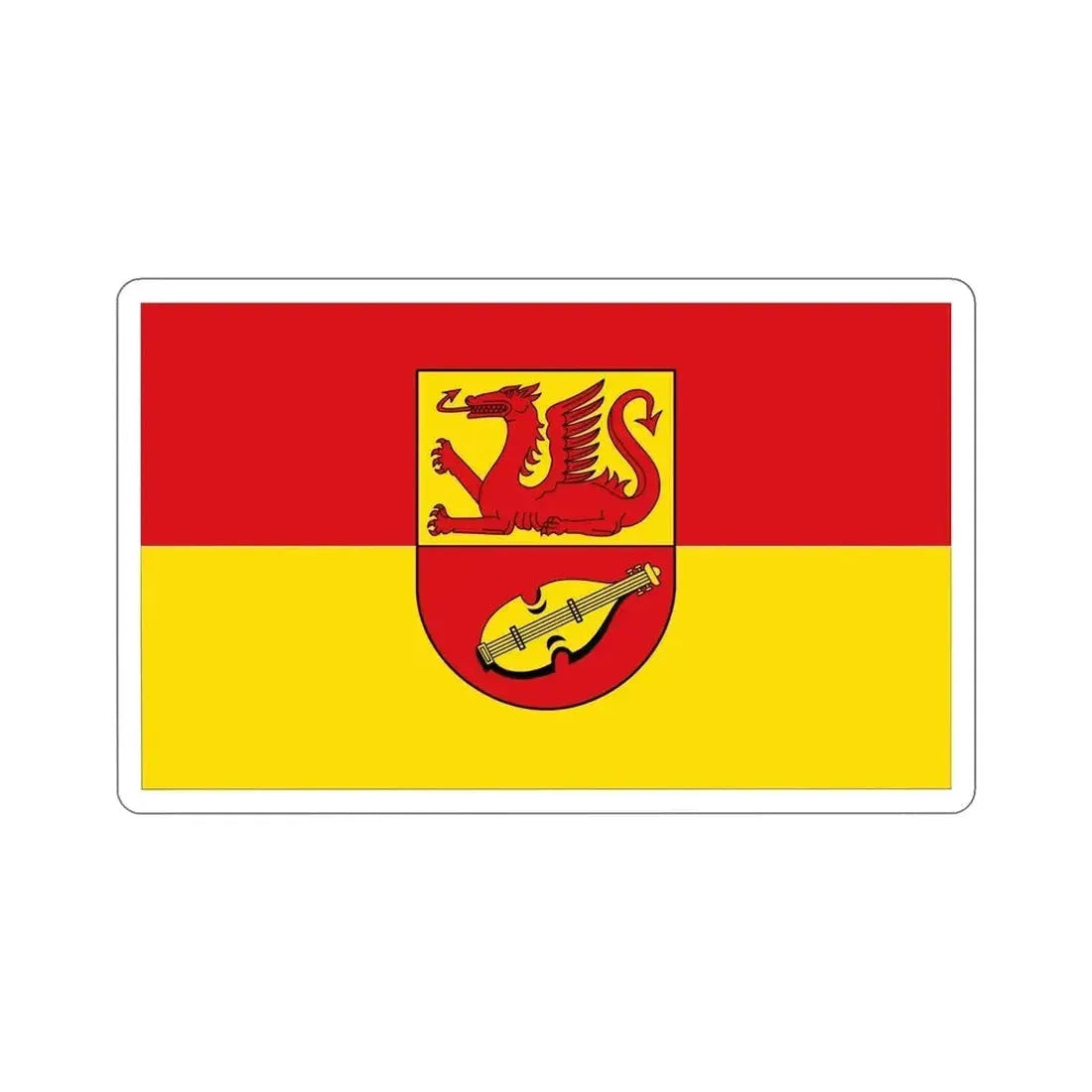 Flag of Alzey Worms Germany STICKER Vinyl Die-Cut Decal - The Sticker Space