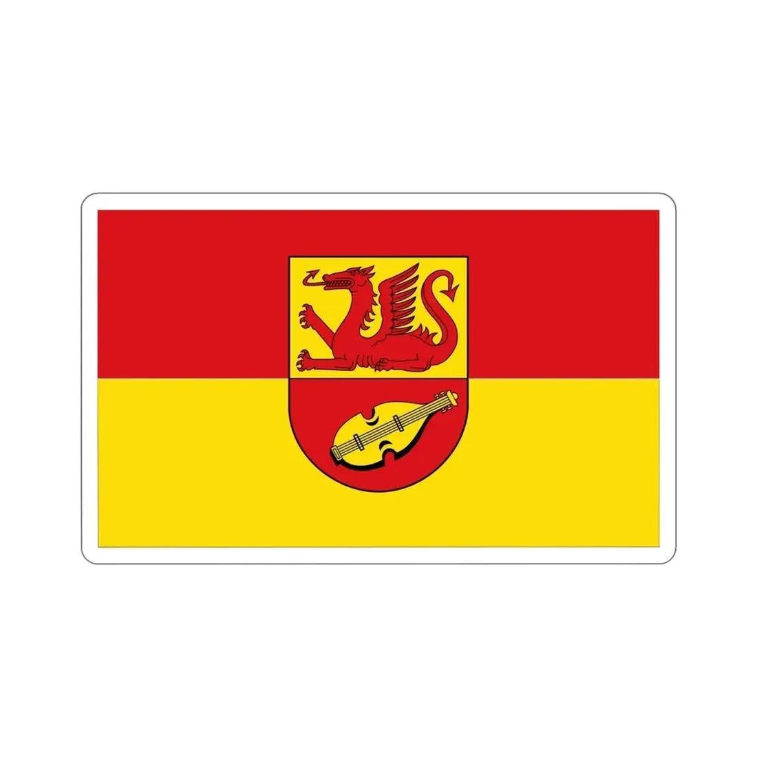 Flag of Alzey Worms Germany STICKER Vinyl Die-Cut Decal - The Sticker Space