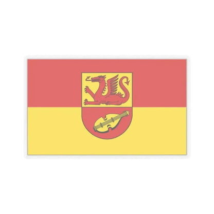 Flag of Alzey Worms Germany - STICKER Vinyl Kiss-Cut Decal 2 Inch Transparent - The Sticker Space