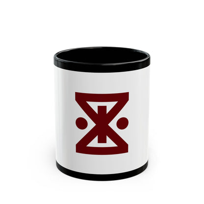 Flag of Amagasaki Hyogo Japan - Black Coffee Mug-11oz-The Sticker Space