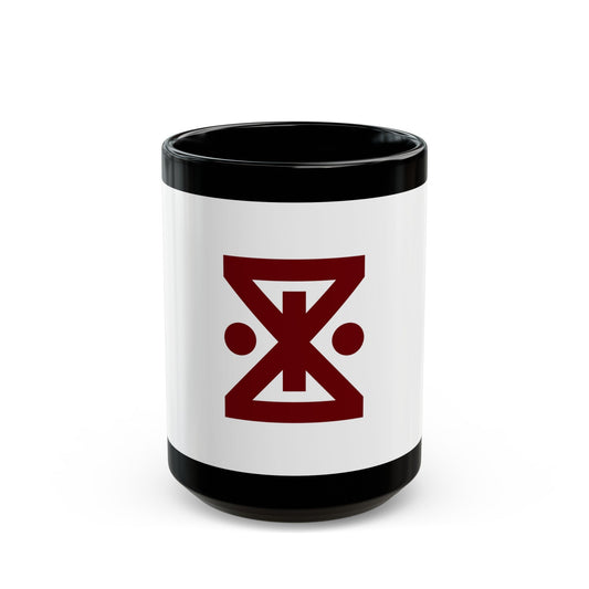 Flag of Amagasaki Hyogo Japan - Black Coffee Mug-15oz-The Sticker Space