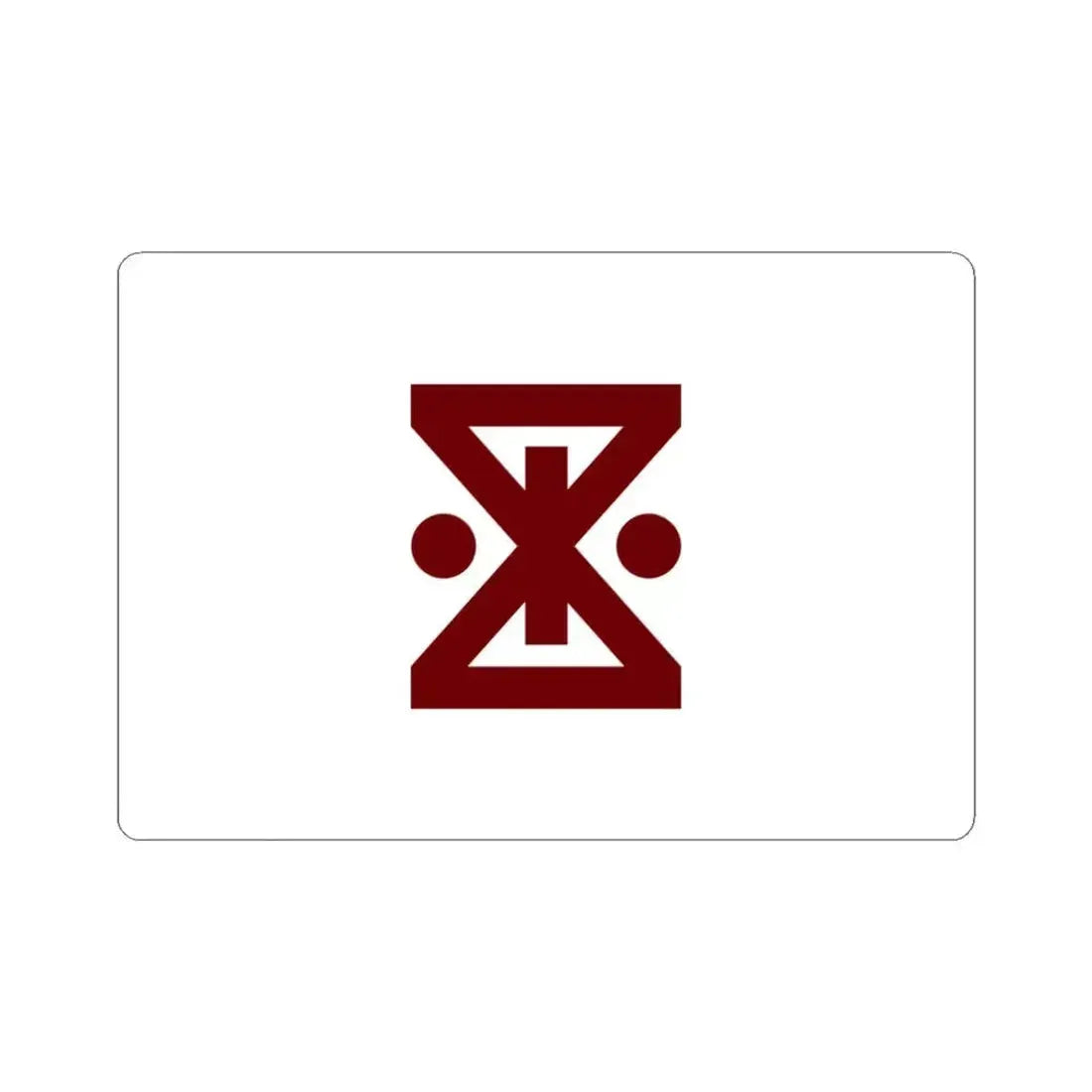 Flag of Amagasaki Hyogo Japan - STICKER Vinyl Kiss-Cut Decal 3 Inch White - The Sticker Space