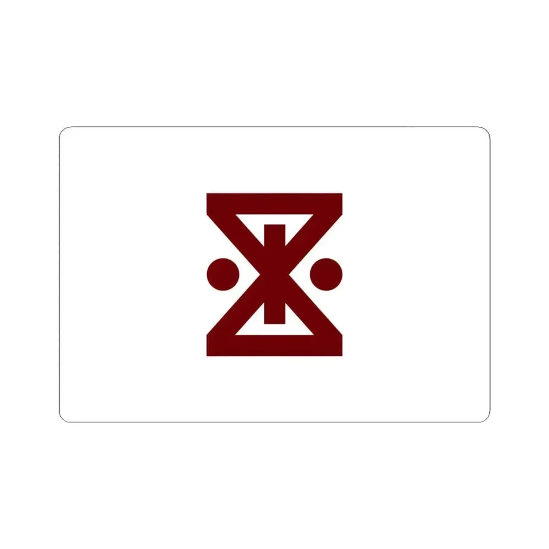 Flag of Amagasaki Hyogo Japan - STICKER Vinyl Kiss-Cut Decal 4 Inch White - The Sticker Space