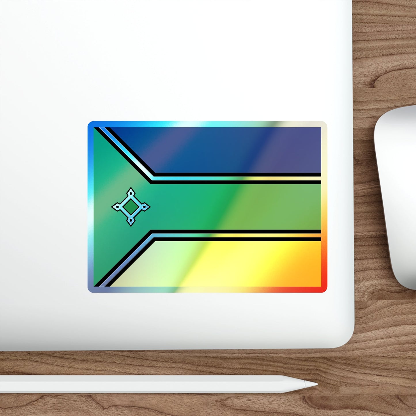 Flag of Amapá Brazil Holographic STICKER Die-Cut Vinyl Decal-The Sticker Space