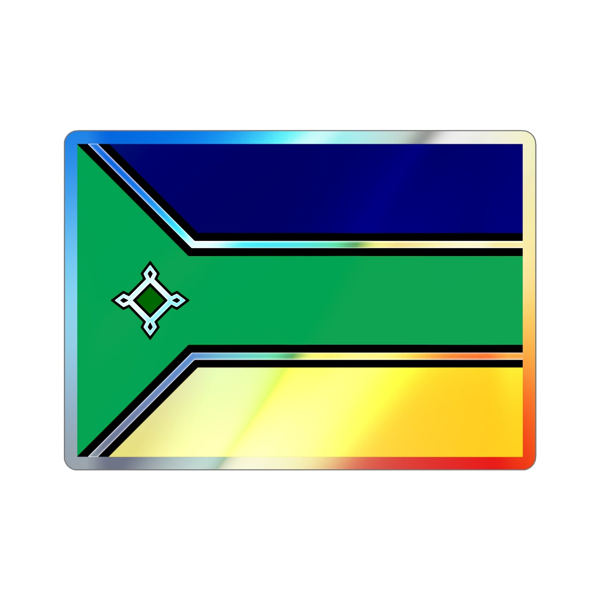 Flag of Amapá Brazil Holographic STICKER Die-Cut Vinyl Decal-2 Inch-The Sticker Space