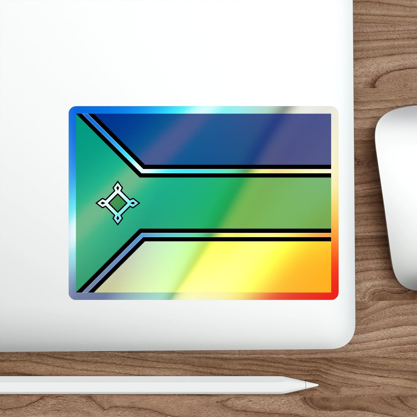 Flag of Amapá Brazil Holographic STICKER Die-Cut Vinyl Decal-The Sticker Space