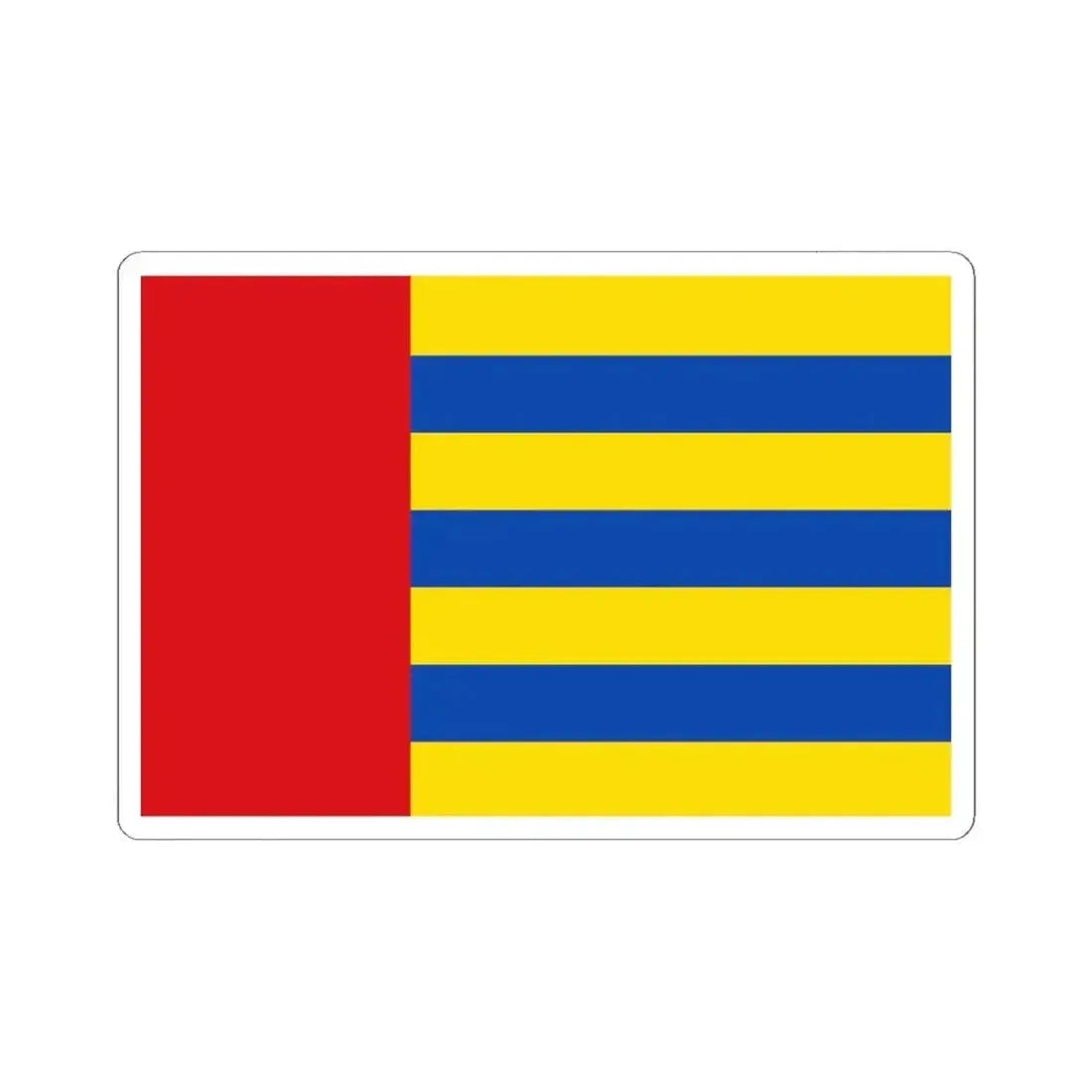 Flag of Amay (Belgium) STICKER Vinyl Kiss-Cut Decal 6 Inch White - The Sticker Space