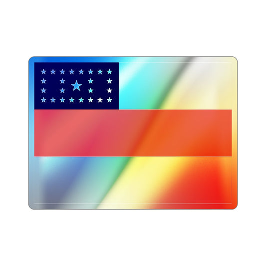 Flag of Amazonas Brazil Holographic STICKER Die-Cut Vinyl Decal-6 Inch-The Sticker Space