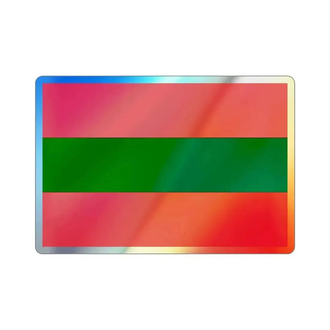 Flag of Ambato Ecuador Holographic STICKER Die-Cut Vinyl Decal 5 Inch - The Sticker Space