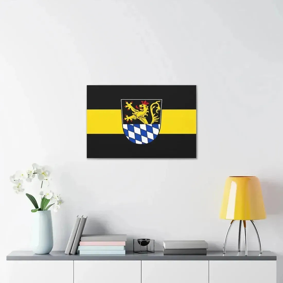 Flag of Amberg Germany - Canvas Wall Art - The Sticker Space