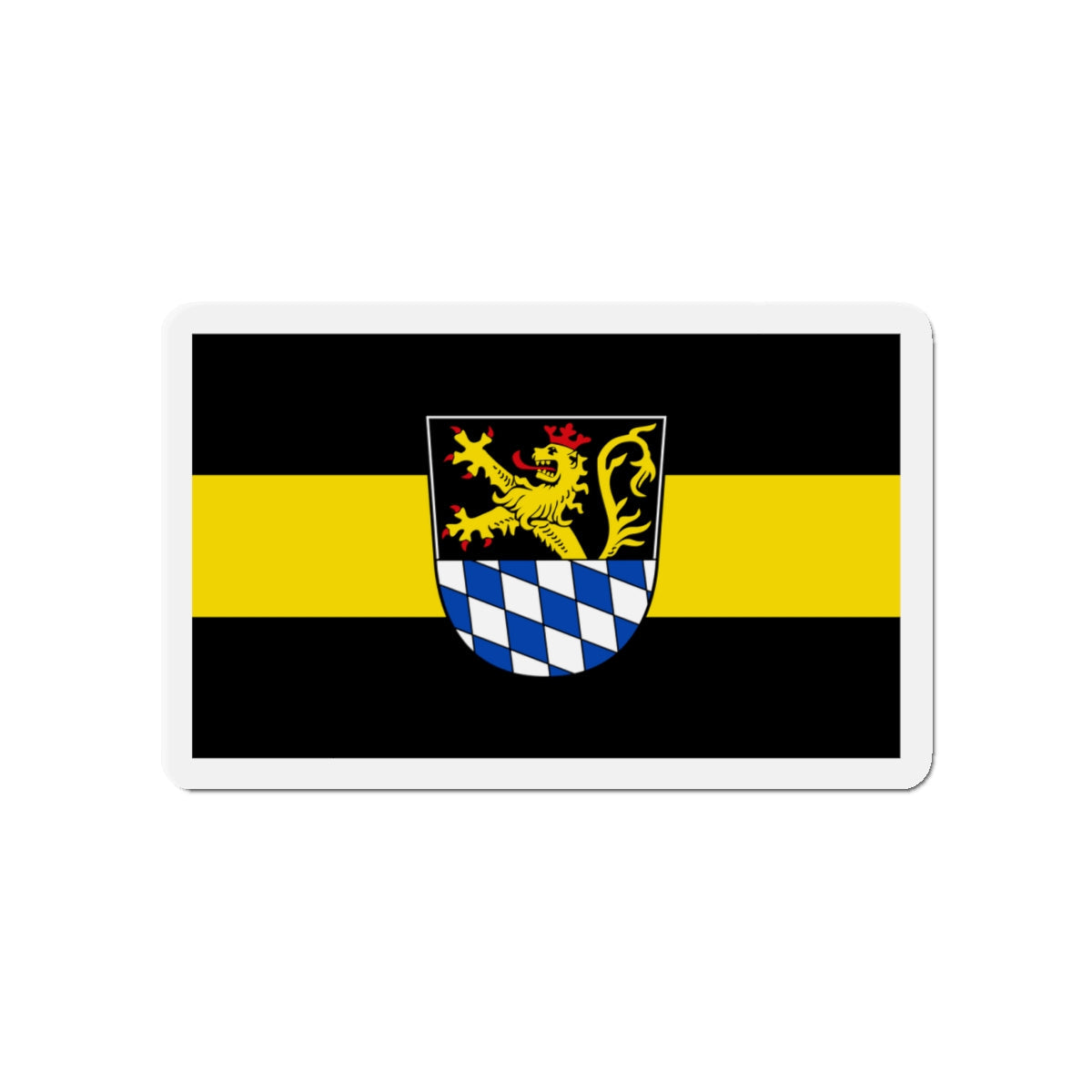 Flag of Amberg Germany - Die-Cut Magnet-4" x 4"-The Sticker Space