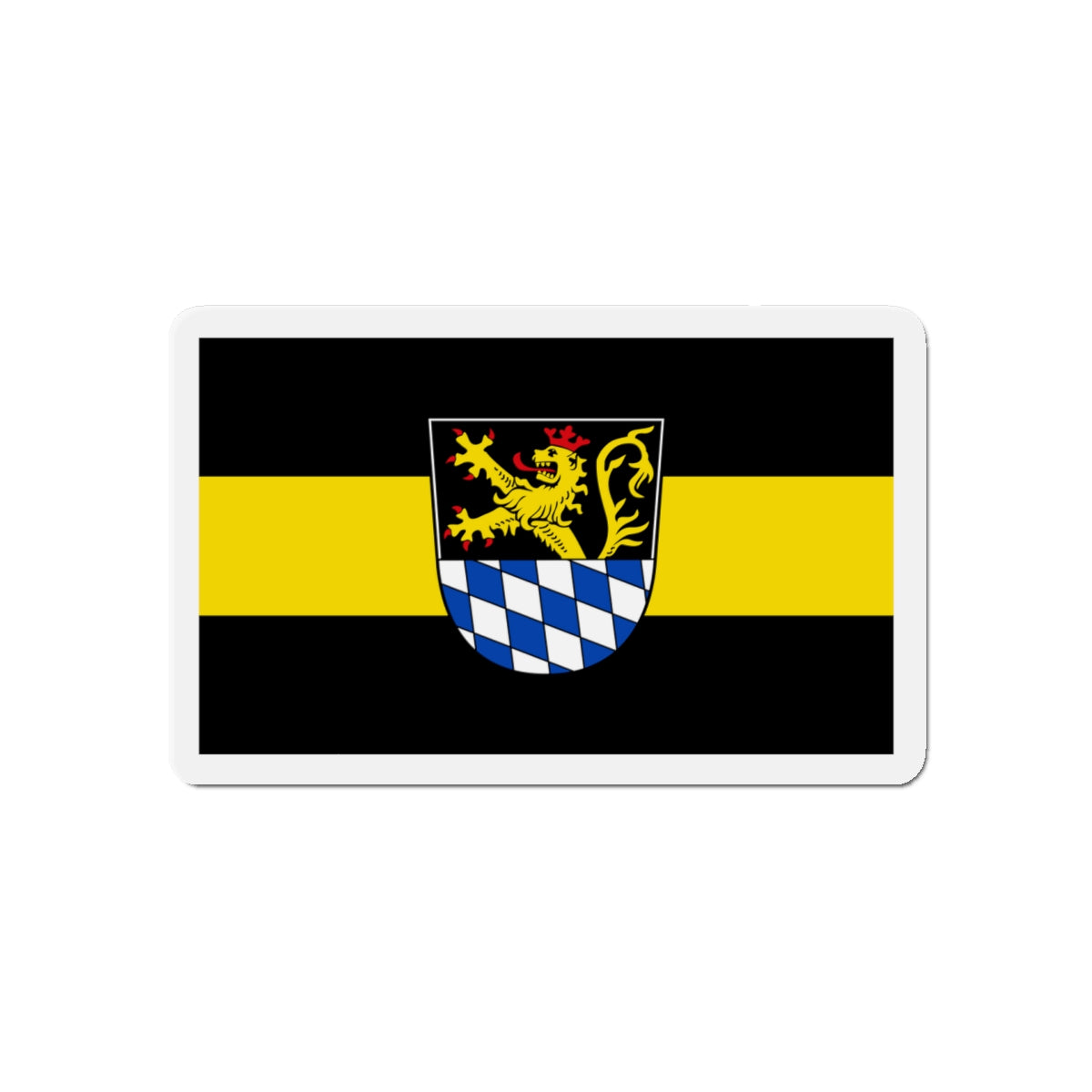 Flag of Amberg Germany - Die-Cut Magnet-5" x 5"-The Sticker Space