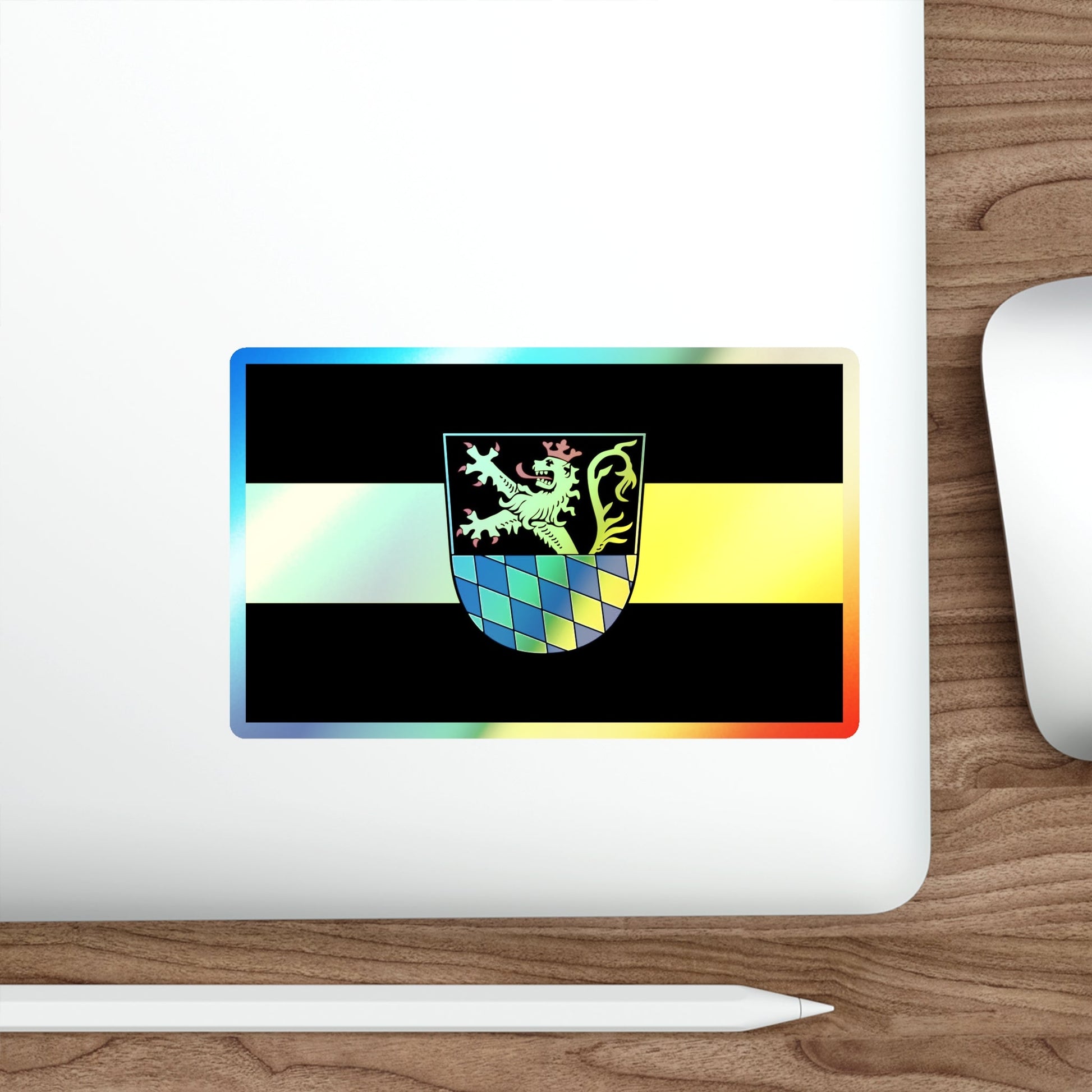 Flag of Amberg Germany Holographic STICKER Die-Cut Vinyl Decal-The Sticker Space