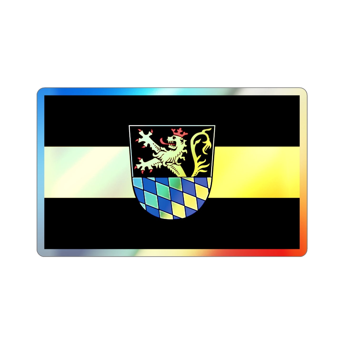 Flag of Amberg Germany Holographic STICKER Die-Cut Vinyl Decal-2 Inch-The Sticker Space