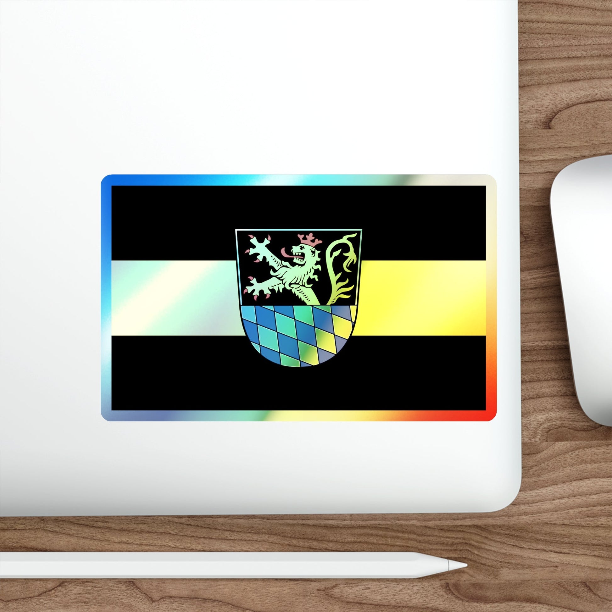 Flag of Amberg Germany Holographic STICKER Die-Cut Vinyl Decal-The Sticker Space