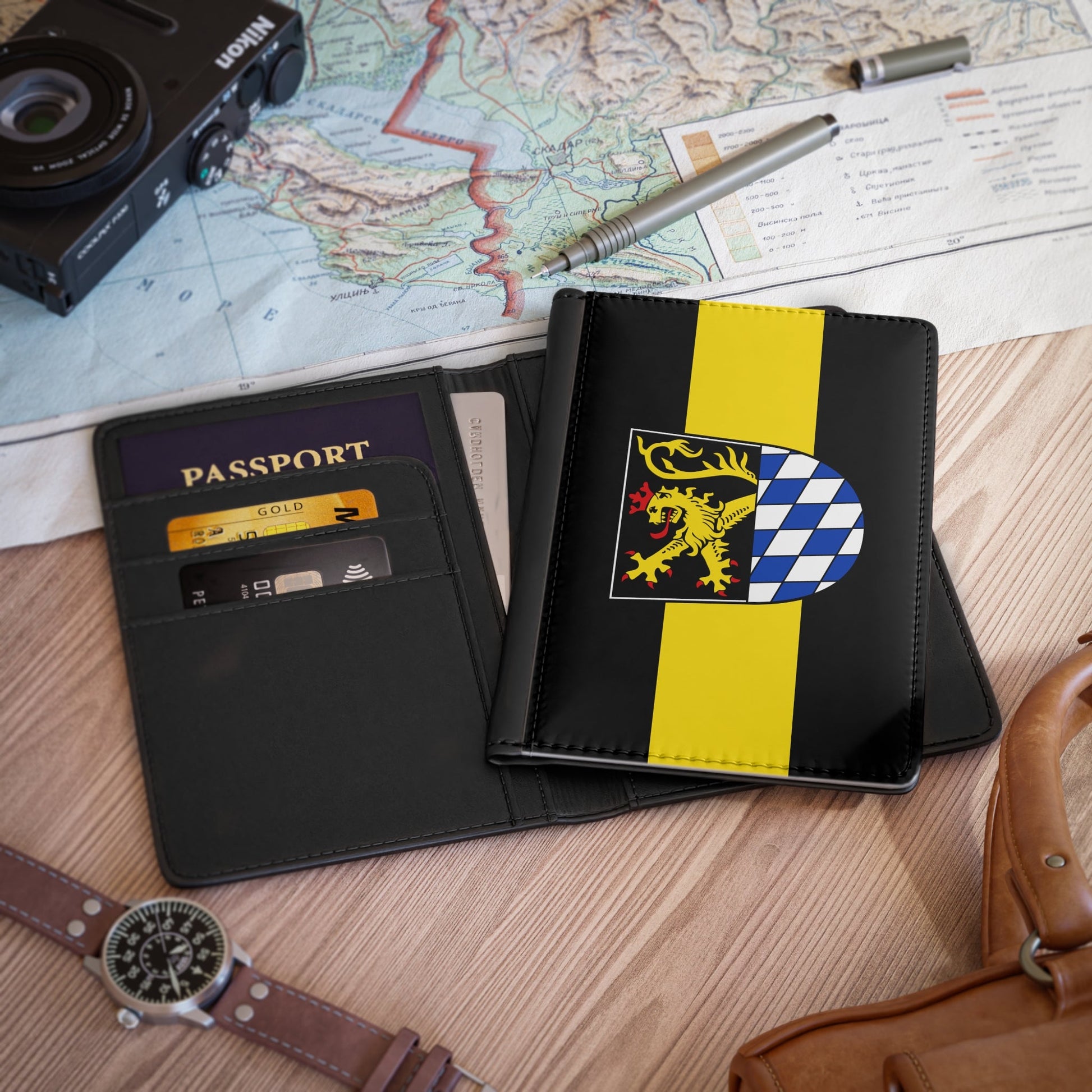 Flag of Amberg Germany - Passport Holder-3.9" x 5.8"-The Sticker Space