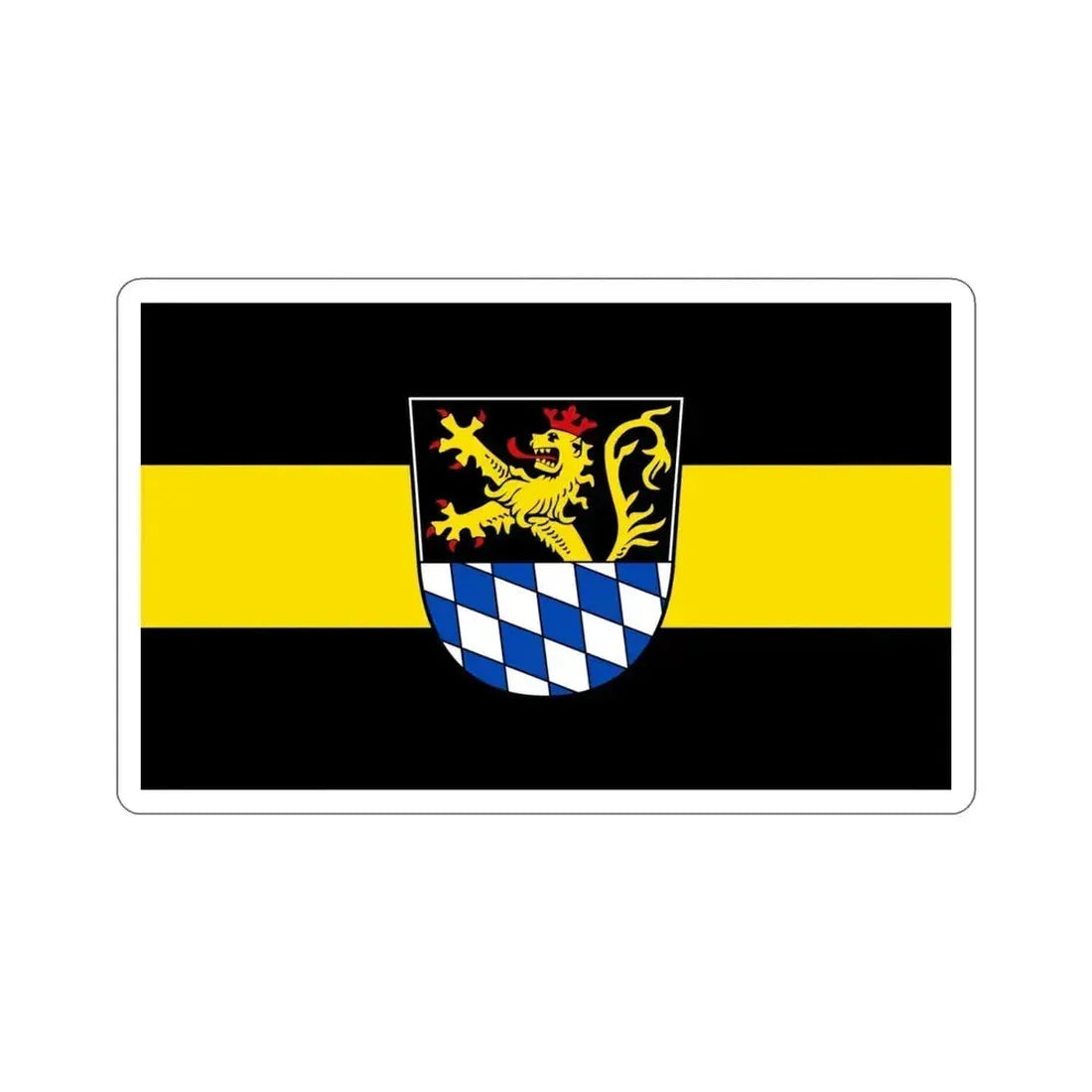 Flag of Amberg Germany STICKER Vinyl Die-Cut Decal 4 Inch - The Sticker Space