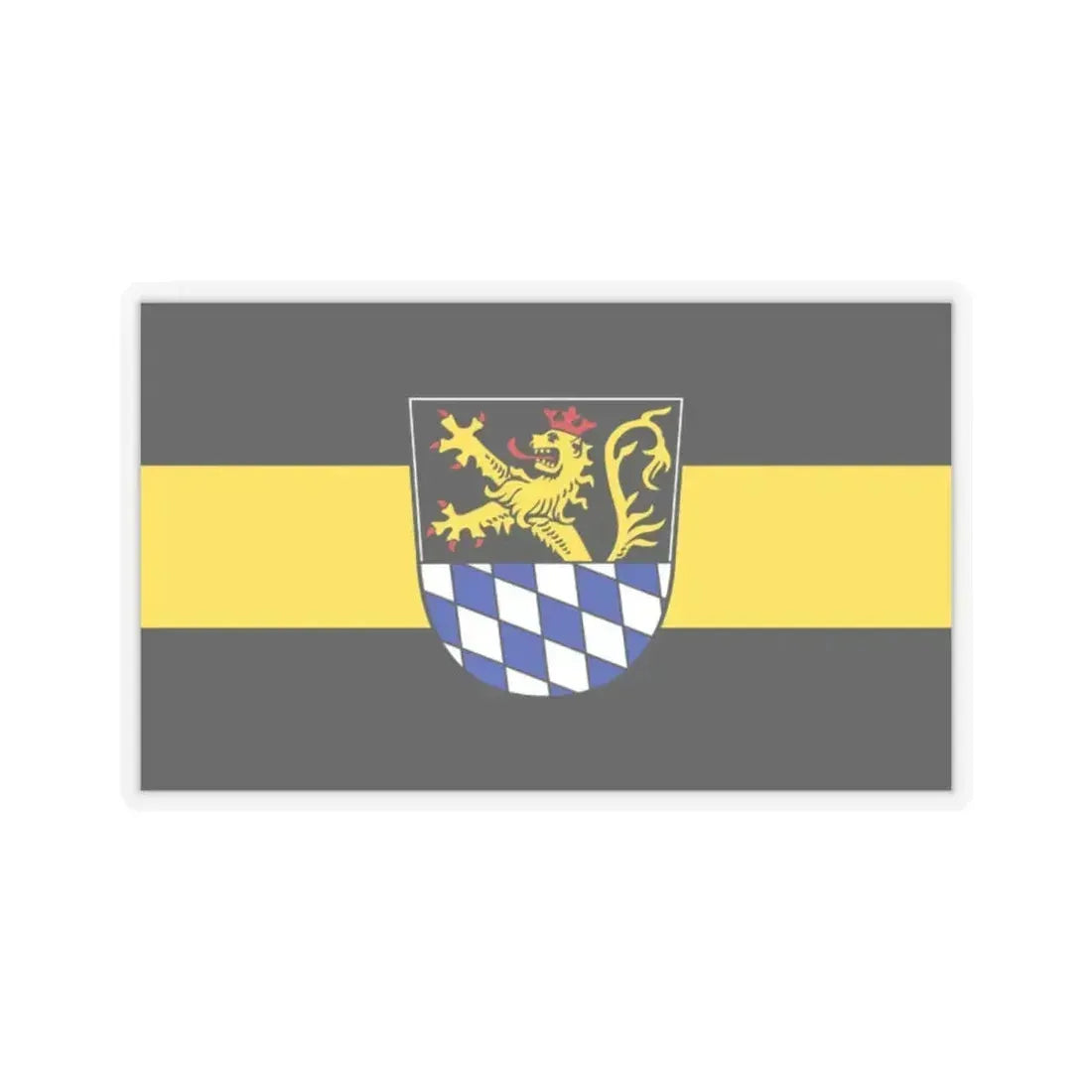 Flag of Amberg Germany - STICKER Vinyl Kiss-Cut Decal 2 Inch Transparent - The Sticker Space
