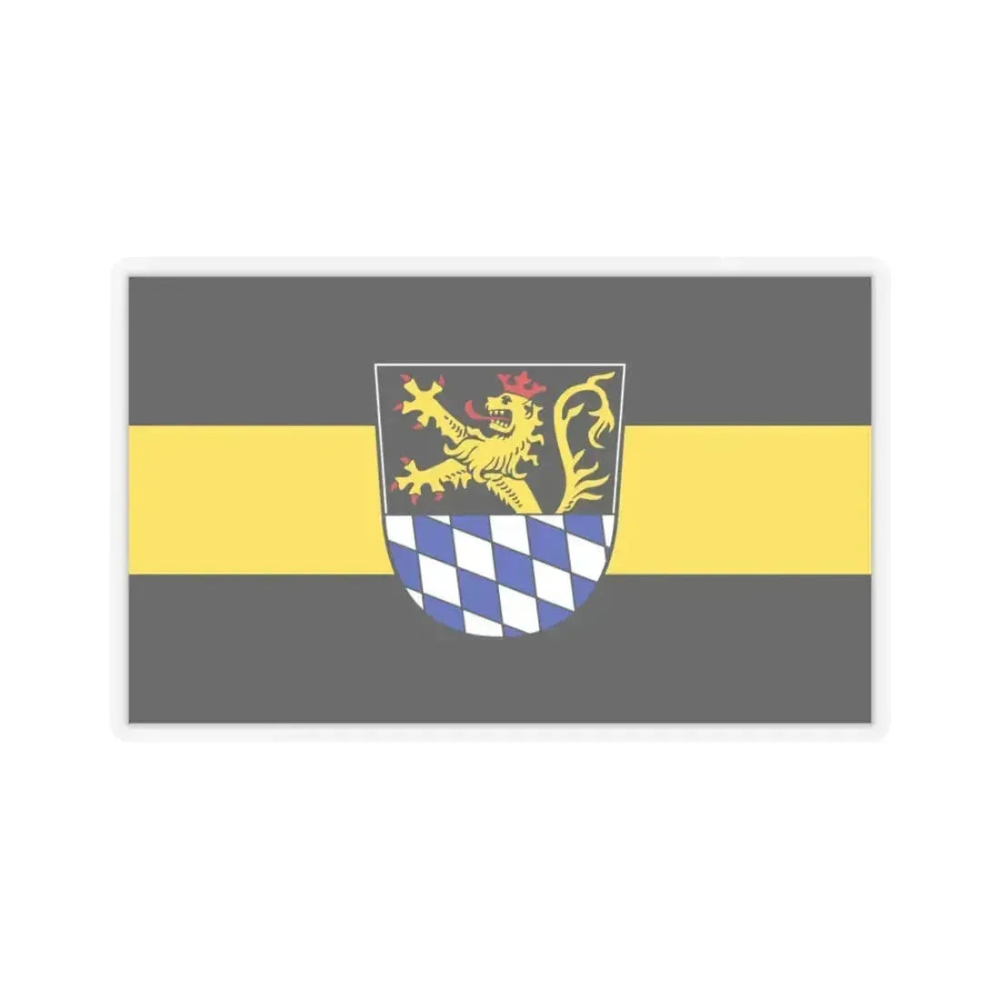 Flag of Amberg Germany - STICKER Vinyl Kiss-Cut Decal 3 Inch Transparent - The Sticker Space